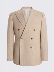 MOSS Natural Tailored Fit Wool Blend Stripe Performance Suit Jacket - Image 5 of 5