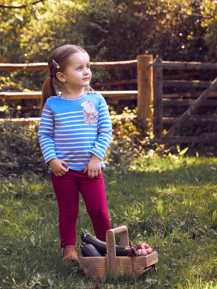 Mornariška modra hedgerow &berry roza - Komplet 2 dekliških legic JoJo Maman Bébé - Slika 6 iz 6