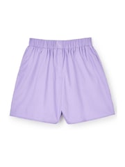 Another Sunday Poplin Shorts With Elasticated Waist and Embroidery Detail In Purple - Image 4 of 6