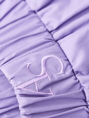 Another Sunday Poplin Shorts With Elasticated Waist and Embroidery Detail In Purple - Image 6 of 6