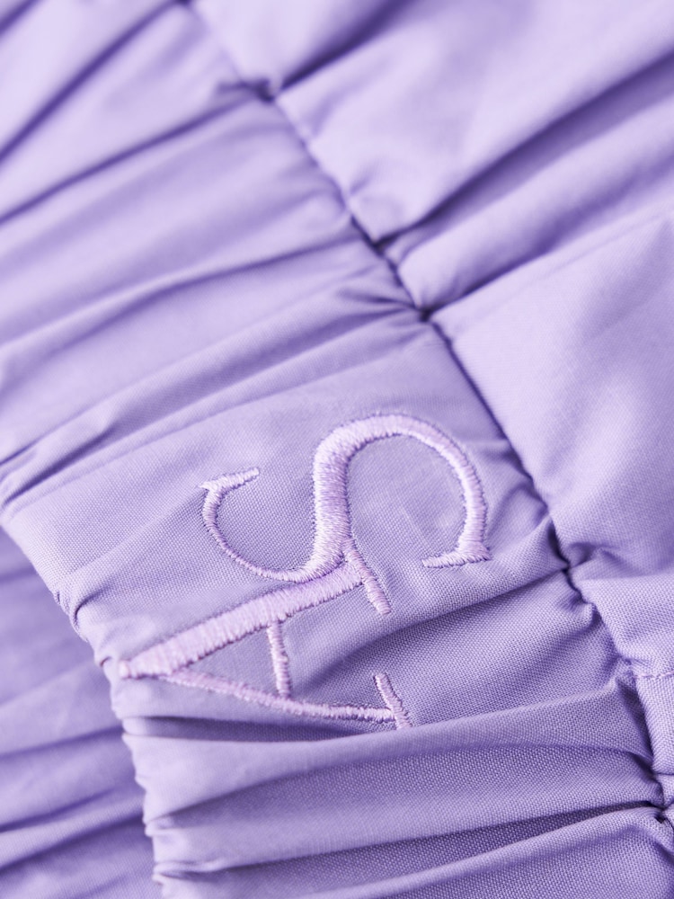 Another Sunday Poplin Shorts With Elasticated Waist and Embroidery Detail In Purple - Image 6 of 6