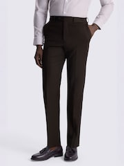 Pantalones de traje de sarga y mezcla de lana de corte sartorial Performance de MOSS - Imagen 1 de 3