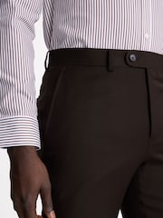 Pantalones de traje de sarga y mezcla de lana de corte sartorial Performance de MOSS - Imagen 3 de 3