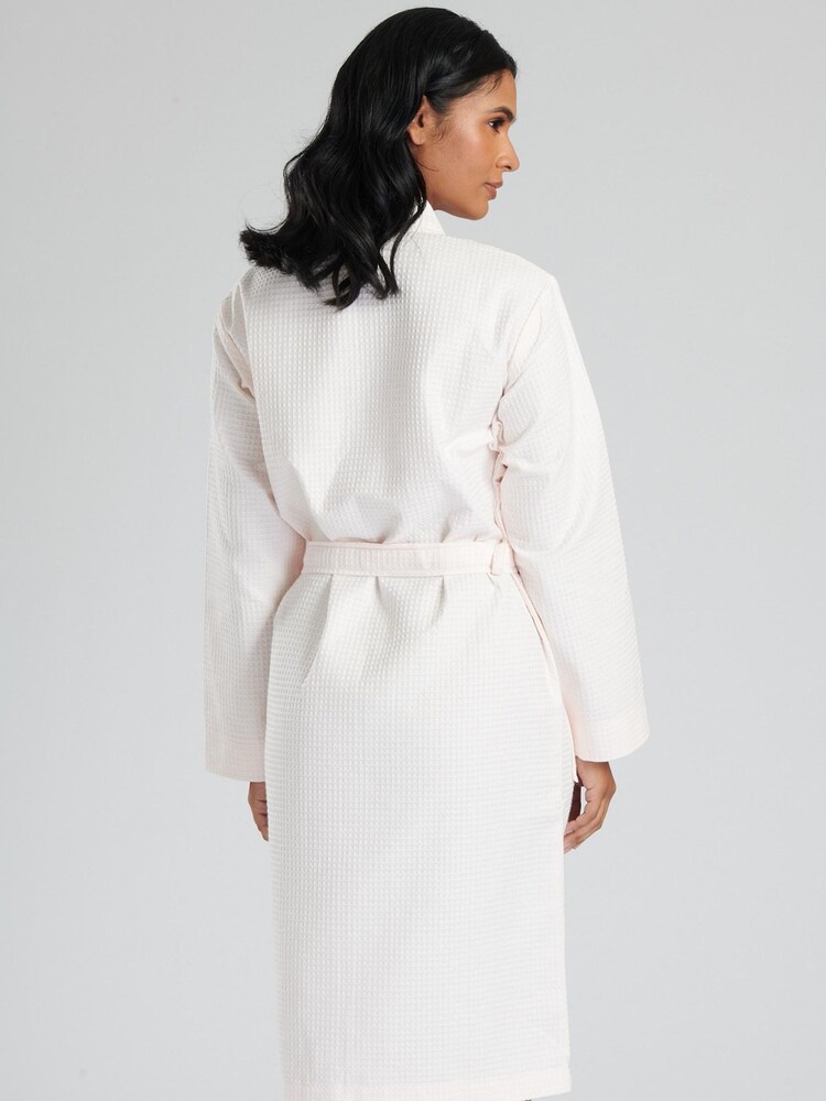 Loungeable Pink 100% Cotton Waffle Robe - Image 2 of 6 Loungeable Pink 100% Cotton Waffle Robe - Image 2 of 6