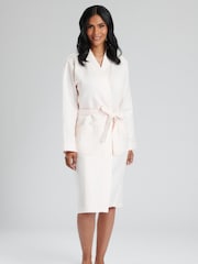 Loungeable Pink 100% Cotton Waffle Robe - Image 3 of 6