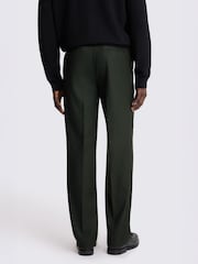 MOSS Khaki Green Relaxed Fit Flannel Suit Trousers - Image 2 of 3