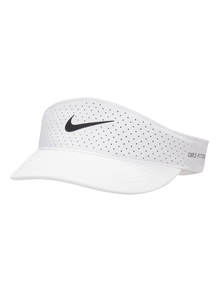 Nike White Dri-FIT ADV Ace Tennis Visor Hat - Image 1 of 2
