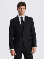 MOSS Black Tailored Fit Wool Blend Performance Suit Jacket - Image 3 of 7