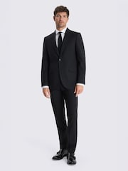 MOSS Black Tailored Fit Wool Blend Performance Suit Jacket - Image 4 of 7