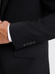 MOSS Black Tailored Fit Wool Blend Performance Suit Jacket - Image 6 of 7