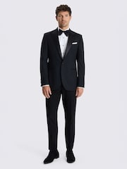 MOSS Black Tailored Fit Wool Blend Peak Lapel Tuxedo Jacket - Image 2 of 4
