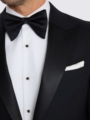 MOSS Black Tailored Fit Wool Blend Peak Lapel Tuxedo Jacket - Image 3 of 4