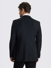 MOSS Black Tailored Fit Wool Blend Peak Lapel Tuxedo Jacket - Image 4 of 4