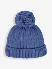 JoJo Maman Bébé Indigo Blue Cosy Rib Hat - Image 1 of 2
