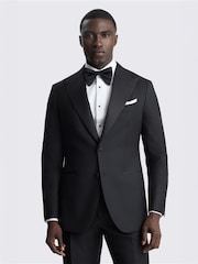 MOSS Black Tailored Fit Italian Wool Twill Dress Jacket - Image 1 of 4