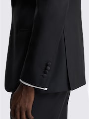 MOSS Black Tailored Fit Italian Wool Twill Dress Jacket - Image 4 of 4
