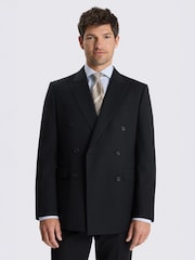 MOSS Black Tailored Fit Wool Blend Performance Suit Jacket - Image 1 of 5