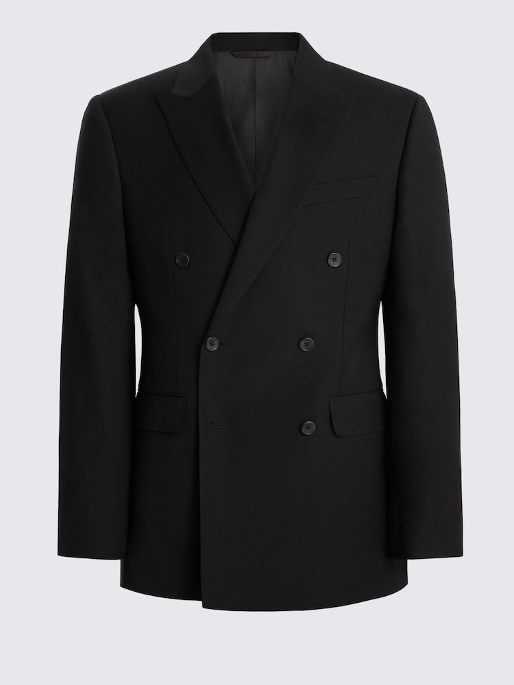 MOSS Black Tailored Fit Wool Blend Performance Suit Jacket - Image 5 of 5 MOSS Black Tailored Fit Wool Blend Performance Suit Jacket - Image 5 of 5