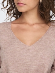 Pink - Jdy Weicher Pullover mit V-Ausschnitt - Bild 3 von 8