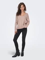 Pink - Jdy Weicher Pullover mit V-Ausschnitt - Bild 5 von 8