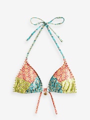 Pink/Blue Foil Charm Bikini Top - Image 6 of 6