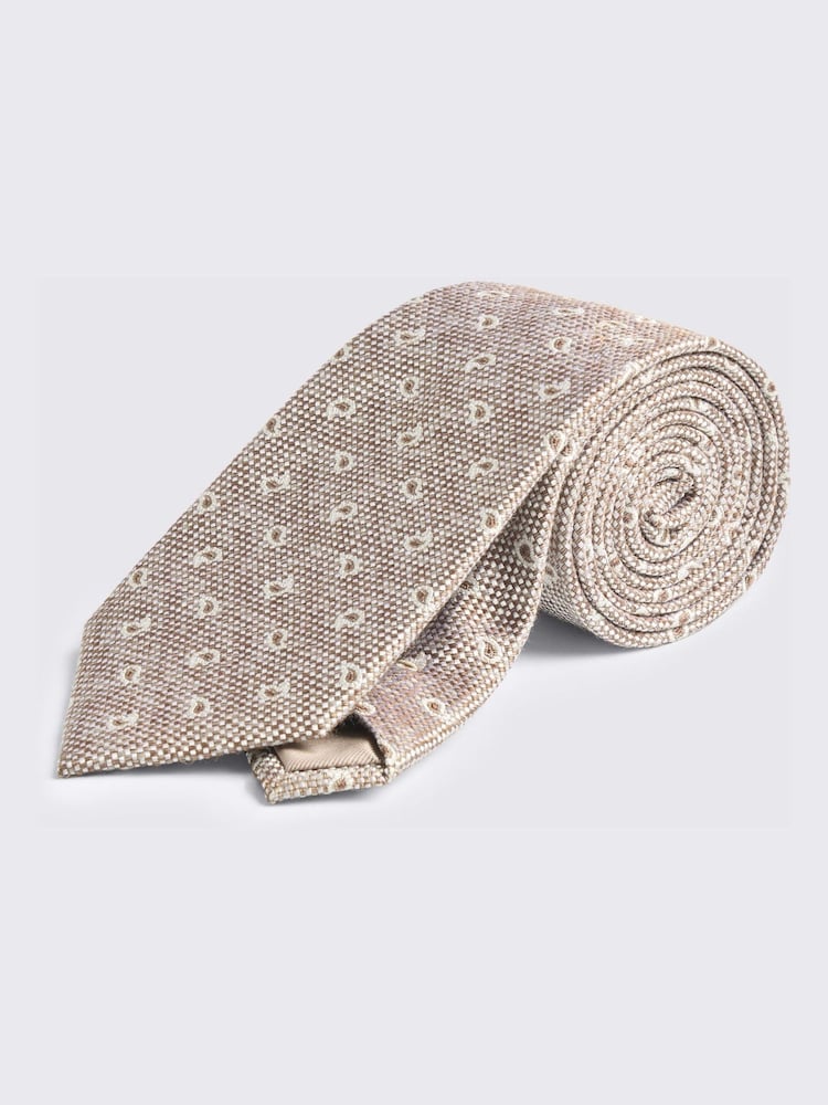 MOSS Natural Silk Blend Paisley Tie - Image 1 of 2 MOSS Natural Silk Blend Paisley Tie - Image 1 of 2