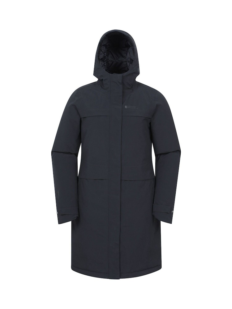 Mountain Warehouse Black Avery Long Padded Waterproof Jacket - Image 1 of 6