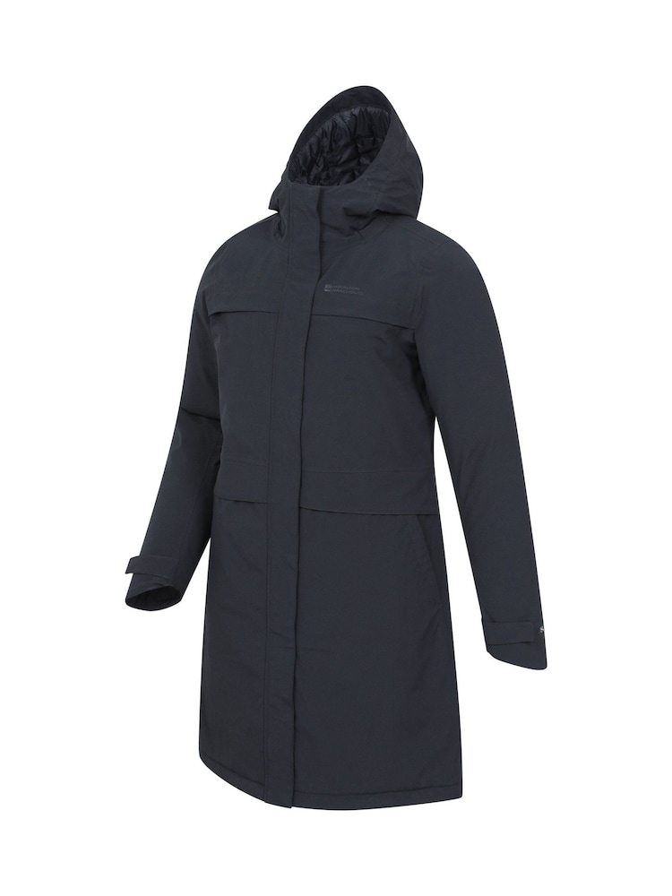 Mountain Warehouse Black Avery Long Padded Waterproof Jacket - Image 2 of 6
