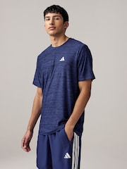 adidas Blue Train Essentials Stretch Training T-Shirt - Image 1 of 6