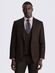 Chaqueta de traje de sarga de mezcla de lana con corte sartorial Performance de MOSS - Imagen 1 de 7
