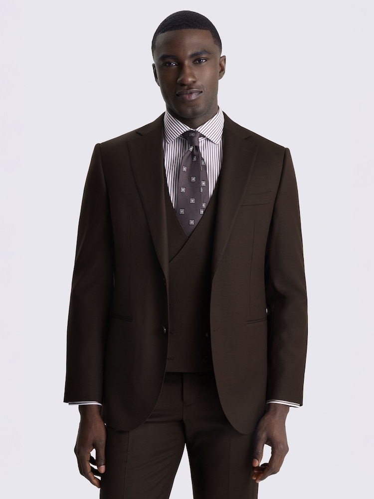 Chaqueta de traje de sarga de mezcla de lana con corte sartorial Performance de MOSS - Imagen 1 de 7 Chaqueta de traje de sarga de mezcla de lana con corte sartorial Performance de MOSS - Imagen 1 de 7
