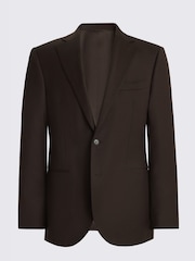 Chaqueta de traje de sarga de mezcla de lana con corte sartorial Performance de MOSS - Imagen 7 de 7