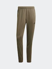 adidas Khaki Green 100% Cotton Train Essentials 3-Stripes Training Joggers - Image 6 of 6