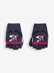 JoJo Maman Bébé Navy Boys' Red Arrows Striped Gloves - Image 2 of 3