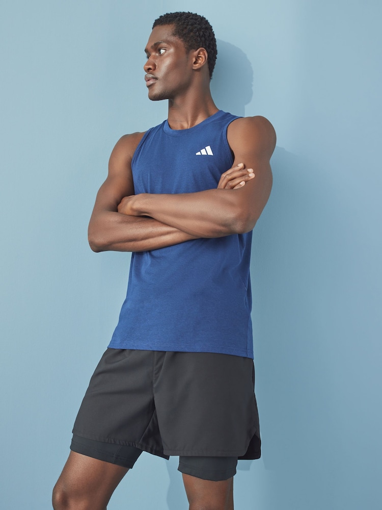 adidas Blue Train Essentials Feelready Training Vest - Image 1 of 6
