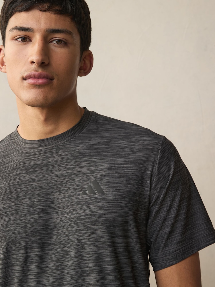 adidas Grey Train Essentials Stretch Training T-Shirt - Image 3 of 5