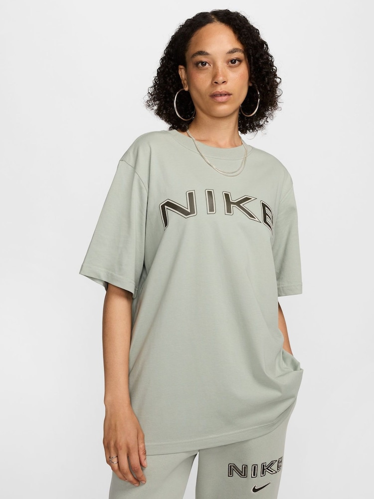 Nike Sage Green Sportswear Phoenix Short-Sleeve T-Shirt - Image 1 of 5