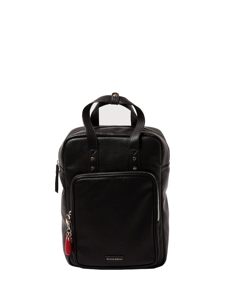 Oliver Bonas Black Mami Laptop Backpack - Image 2 of 7