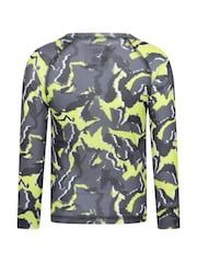 Mountain Warehouse Green Talus Printed Quick Dry Kids Baselayer Top & Thermals Set - Image 4 of 9