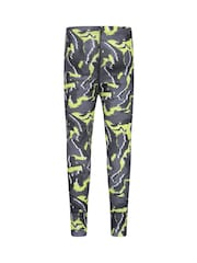 Mountain Warehouse Green Talus Printed Quick Dry Kids Baselayer Top & Thermals Set - Image 7 of 9