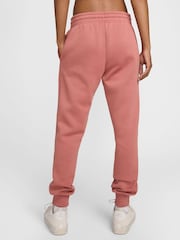 Nike Pink Phoenix Fleece Mid-Rise Logo Joggers - Image 2 of 7