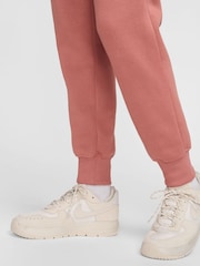 Nike Pink Phoenix Fleece Mid-Rise Logo Joggers - Image 5 of 7