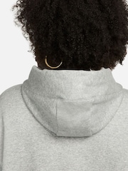 Nike Black/ chrome Curve Sportswear Phoenix Fleece Oversized Pullover Hoodie - Image 5 of 9