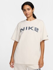 Nike Cream Sportswear Phoenix Short-Sleeve T-Shirt - Image 1 of 5