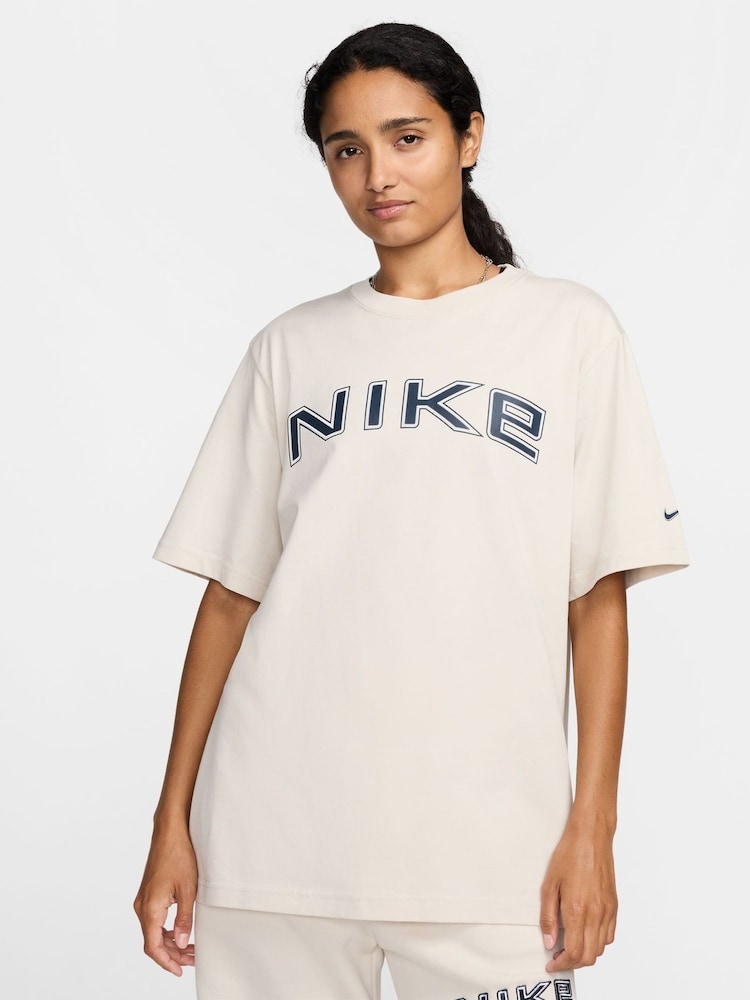 Nike Cream Sportswear Phoenix Short-Sleeve T-Shirt - Image 1 of 5