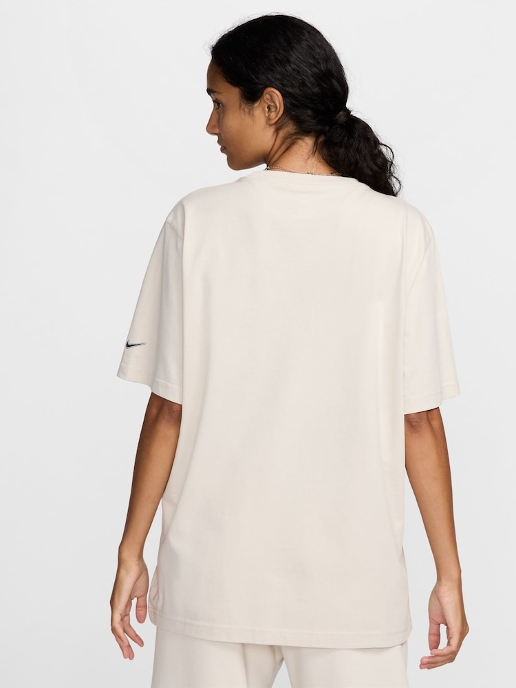 Nike Cream Sportswear Phoenix Short-Sleeve T-Shirt - Image 2 of 5