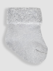 JoJo Maman Bébé Navy Blue 3-Pack Baby Socks - Image 3 of 4