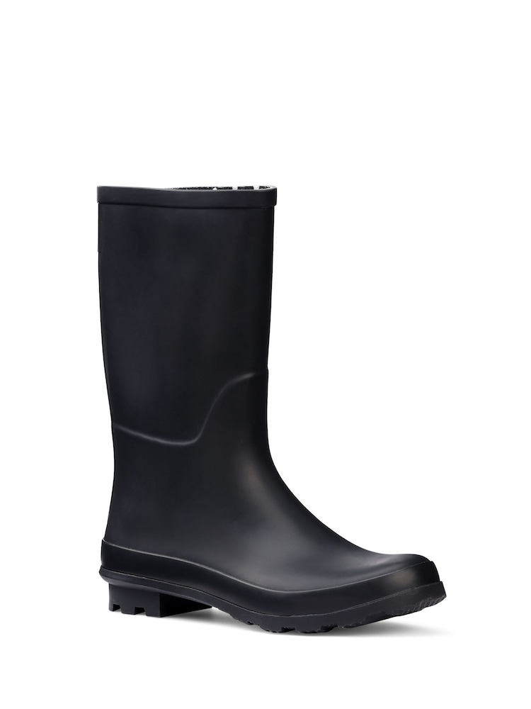 Hotter Black Standard Fit Puddle Slip-On Wellies - Image 2 of 4 Hotter Black Standard Fit Puddle Slip-On Wellies - Image 2 of 4