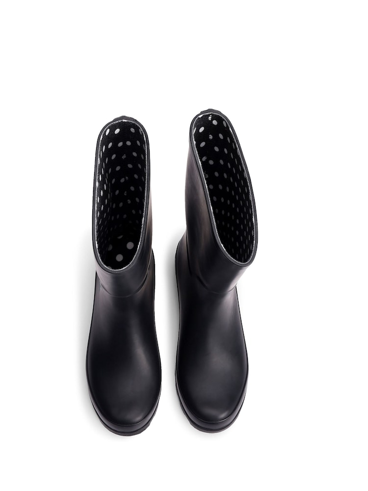 Hotter Black Standard Fit Puddle Slip-On Wellies - Image 4 of 4 Hotter Black Standard Fit Puddle Slip-On Wellies - Image 4 of 4