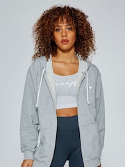 Pineapple Light Grey Stripe Panel Zip Hoodie - Image 1 of 6